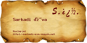 Sarkadi Éva névjegykártya